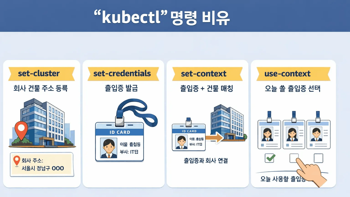 kubectl config 명령의 비유